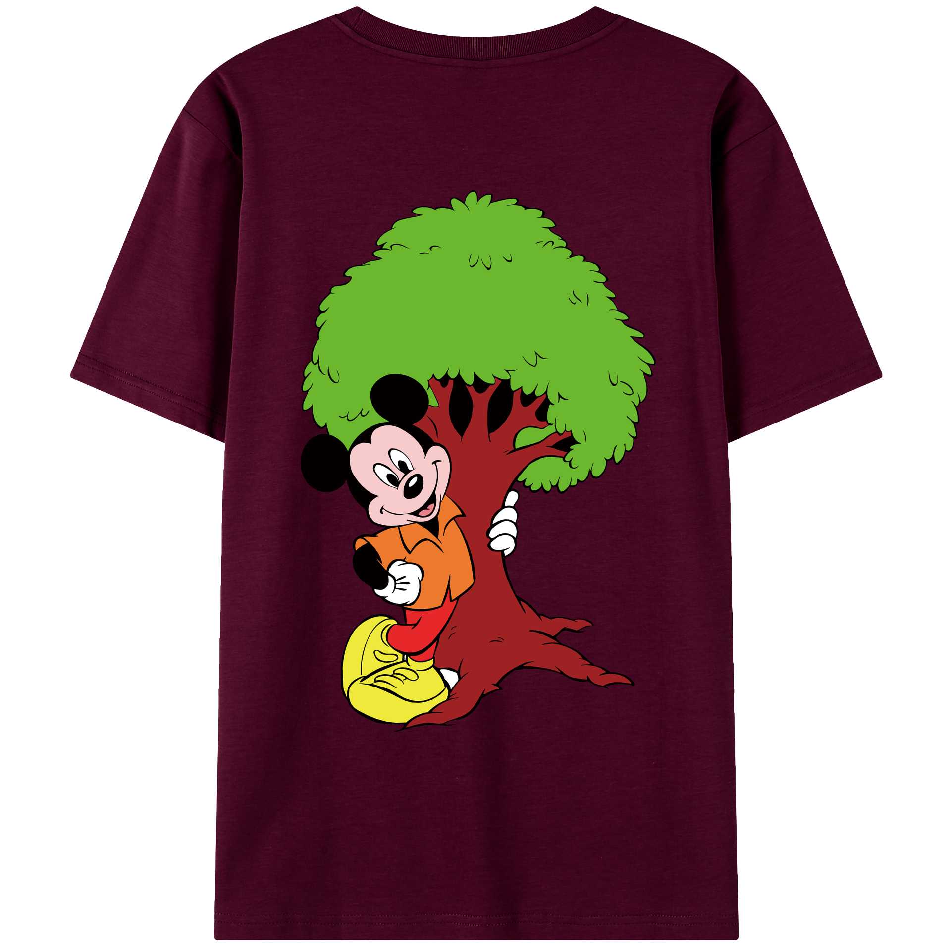（画像用） ミッキーマウス Mickey Mouse レディース半袖Tシャツ(バックプリント)